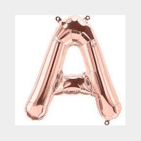16 Inch Foil Rose Gold Balloon Letter A 1 Pack|NOT TESTED