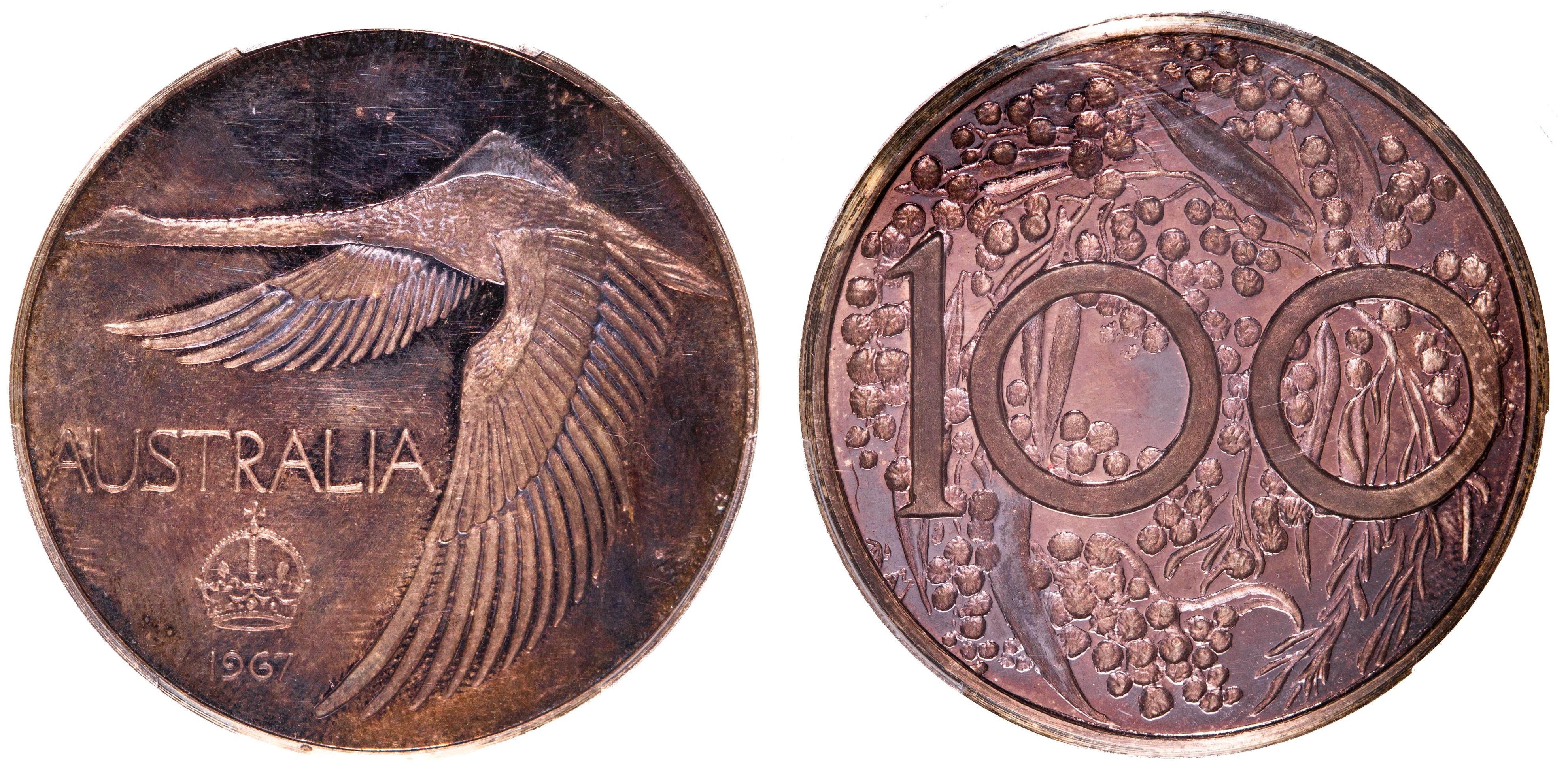 Swan dollar, 1967, PCGS PR 64