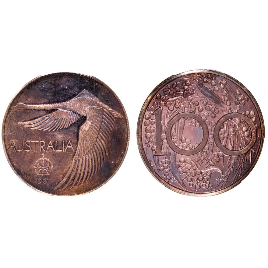 Swan dollar, 1967, PCGS PR 64