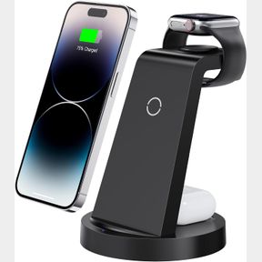 3 IN 1 IPHONE CHARGING STATION, WIRELESS CHARGER FOR IPHONE 14 13 12 11X PRO MAX AND APPLE WATCH - AIRPODS CHARGING DOCK