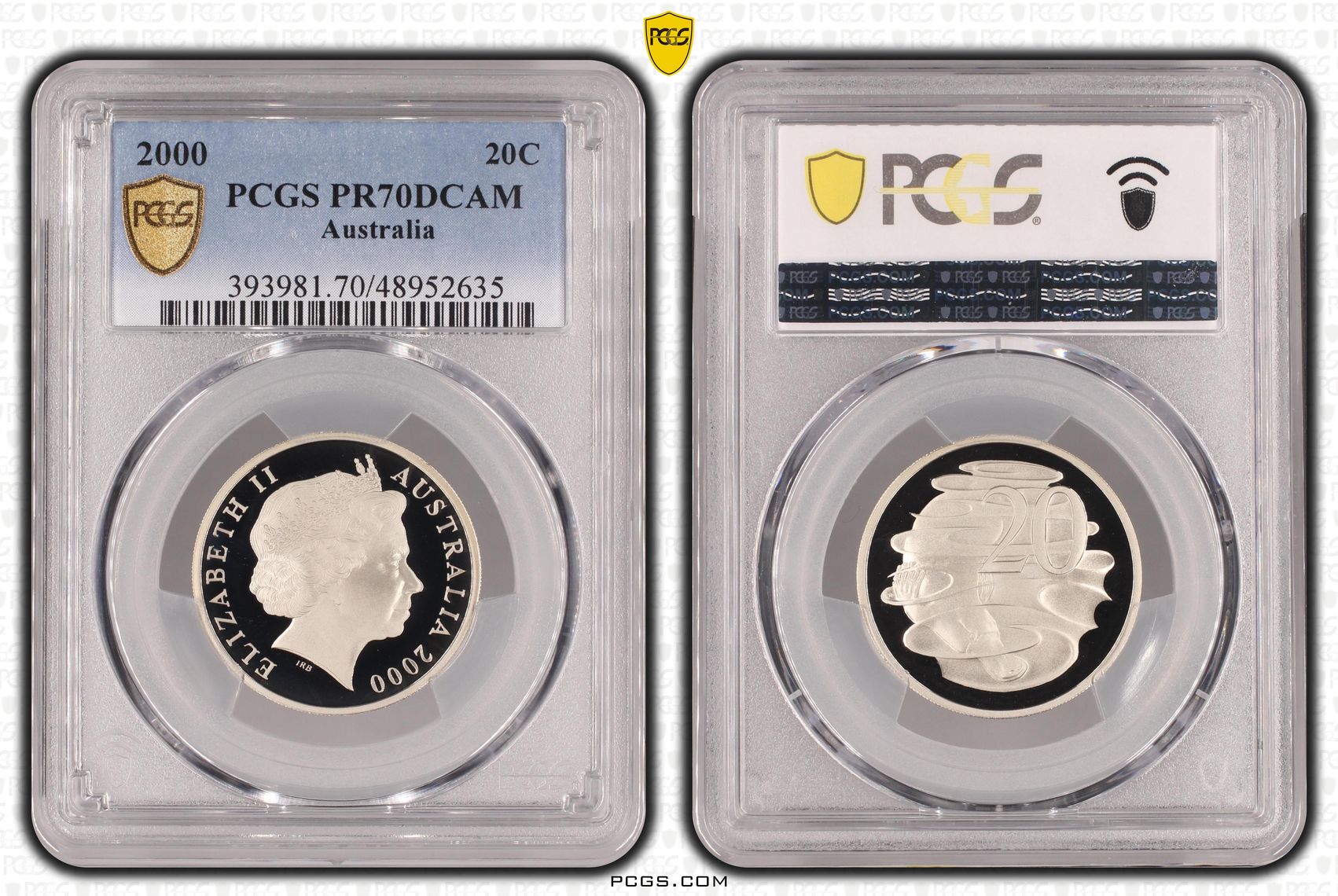 Twenty Cent, 2000, PCGS PR70DCAM