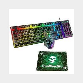 Olive Tree-T6 Ergonomic Wired Mechanical Feel Backlit Gaming Keyboard Mouse - 51495/753