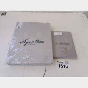 SHERATON 200TC 100 COTTON PERCALE OXFORD PILLOWCASE -KING - | SHERATON 600TC EGYPTIAN COTTON FITTED SHEET IN GREY- DOUBLE