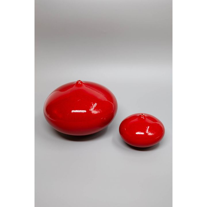 Graham Ambrose - Two red orb vases