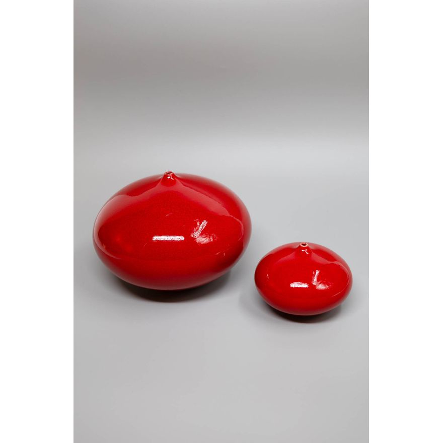 Graham Ambrose - Two red orb vases