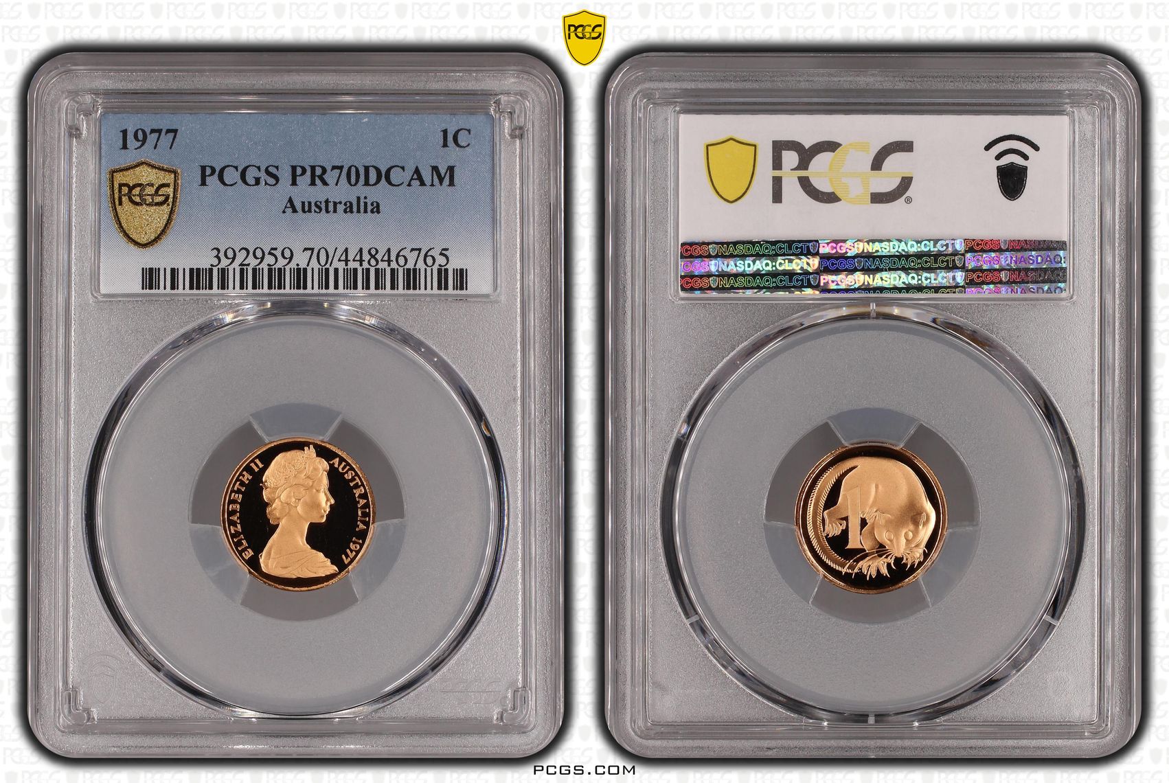 1977 Australia One Cent, 1c PCGS - PR70DCAM POP 31/0 -765