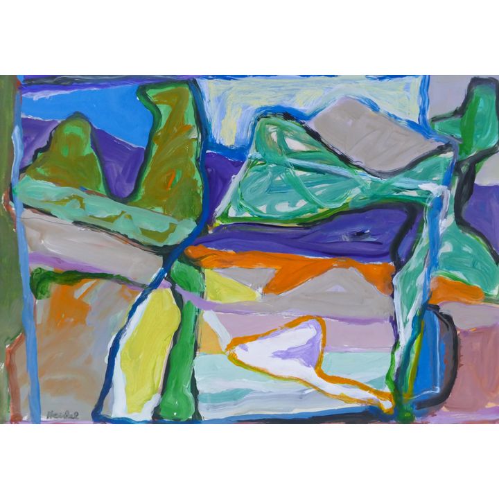 Frederick Heidel ''Old Growth'' 1988 Acrylic