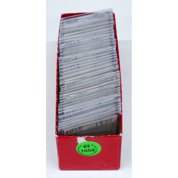 Box 46pc Newfoundland Silver Dimes 1870-1941
