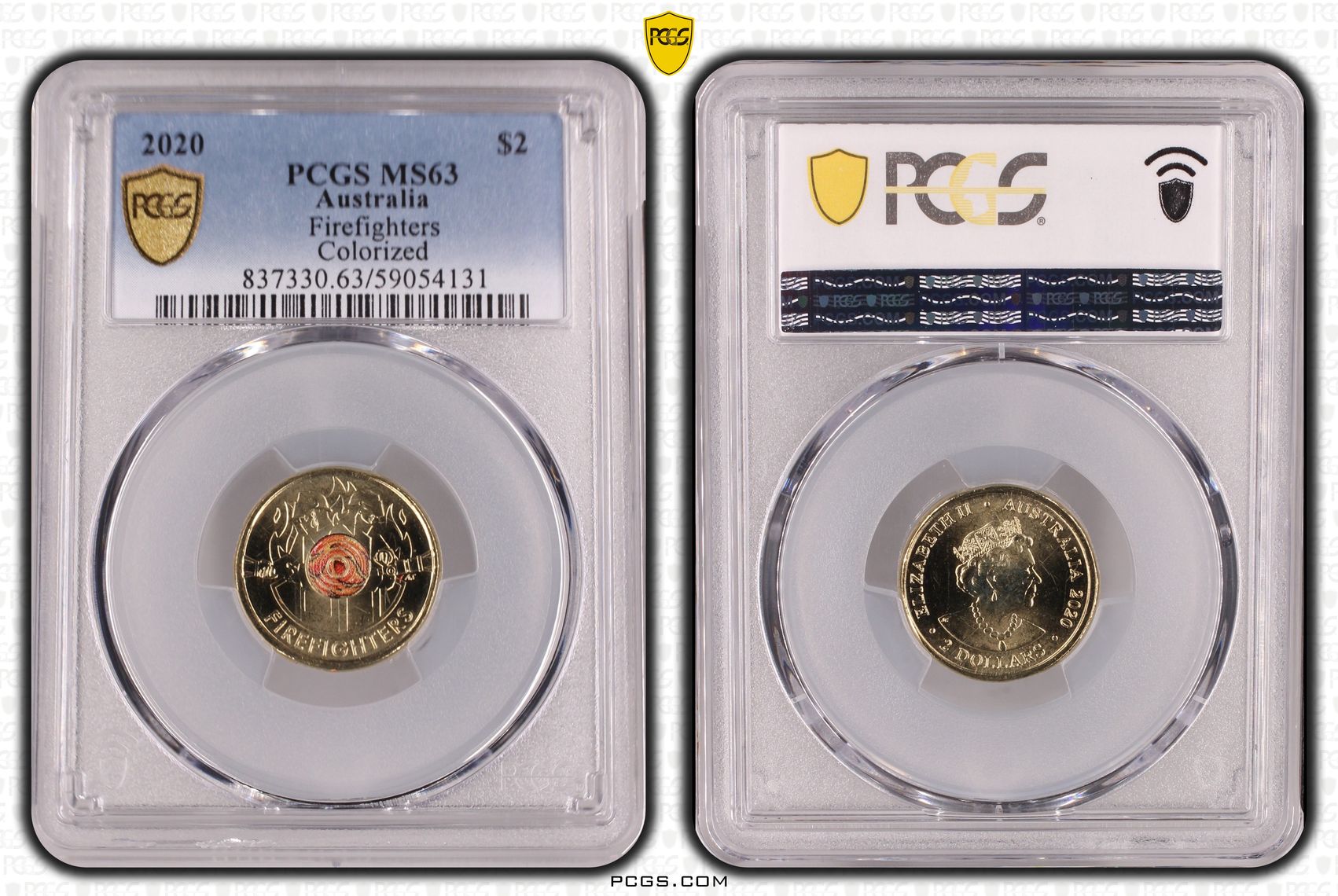 Firefighters Colorized, Two Dollar, 2020, PCGS MS63