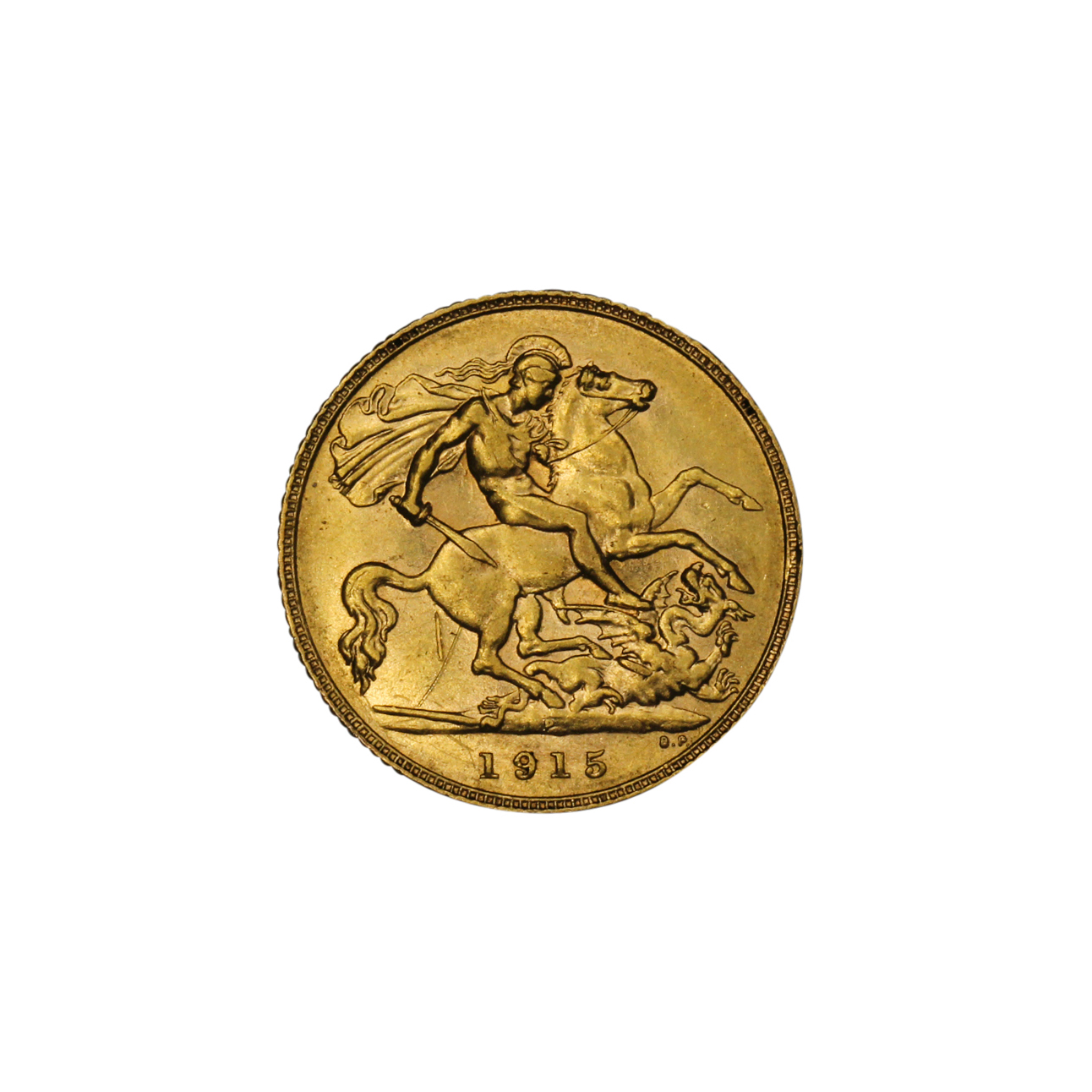1277. · George V, Half Sovereign, 1915-P, aUNC