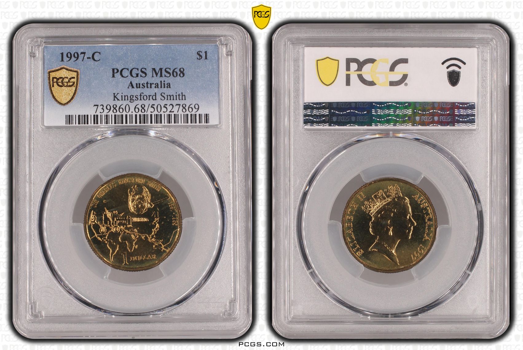 Kingsford Smith, POP 9/0, One Dollar, 1997-C, PCGS MS68