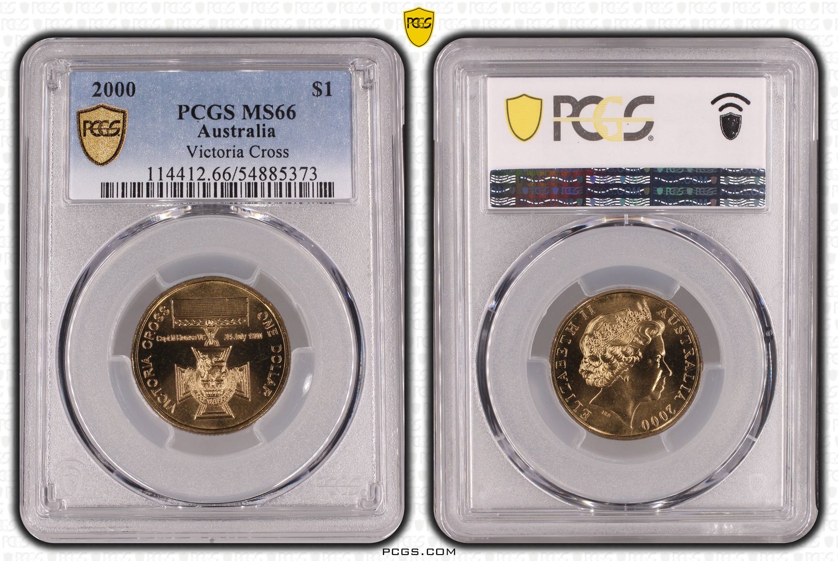 Victoria Cross, One Dollar, 2000, PCGS MS66
