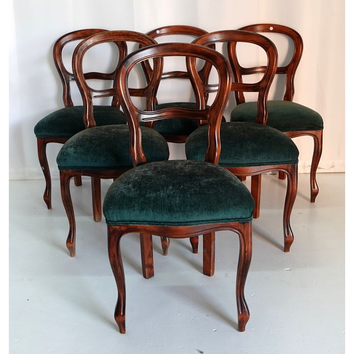 SET OF 6 VICTORIAN STYLE DINING CHAIRS