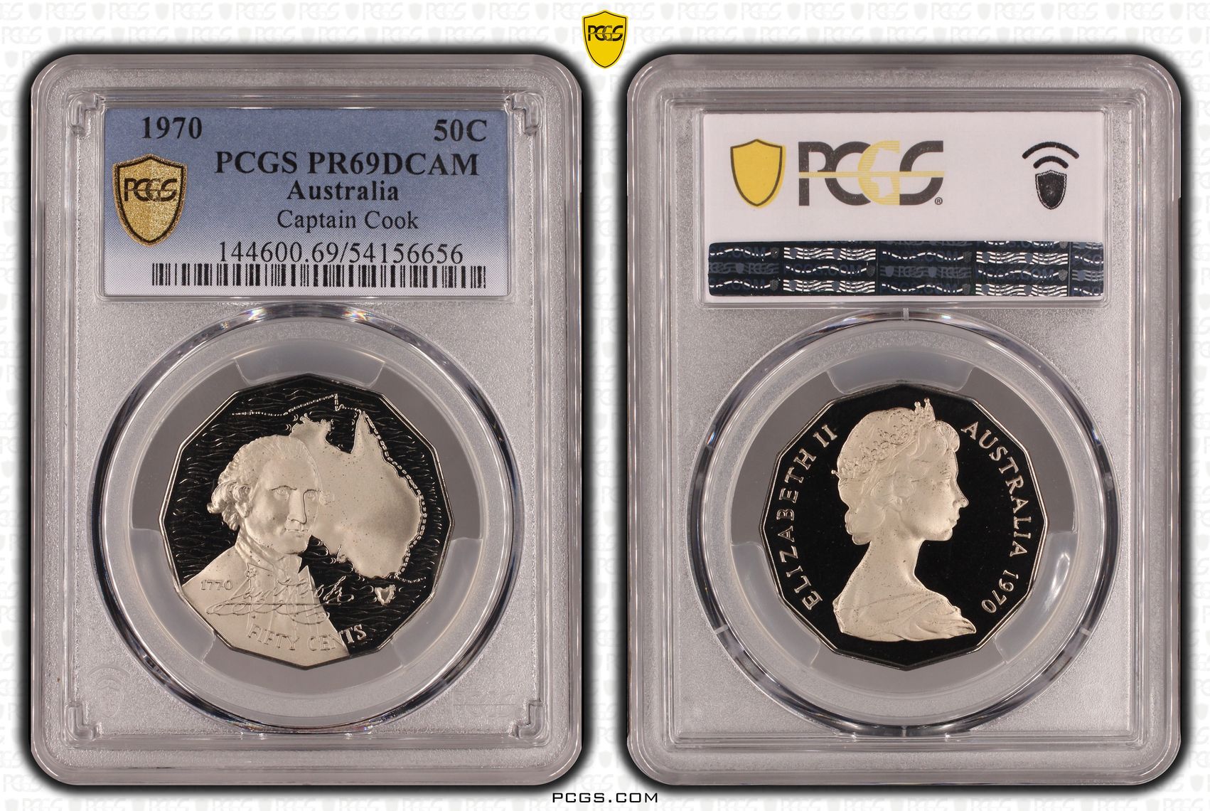 Captain Cook, Fifty Cent, 1970, PCGS PR69DCAM