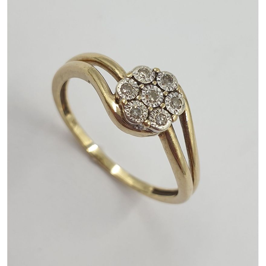 9ct Y/G Diamond Ring