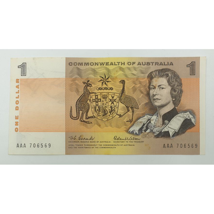 FIRST $1 PREFIX - CoA C/W $1 Note