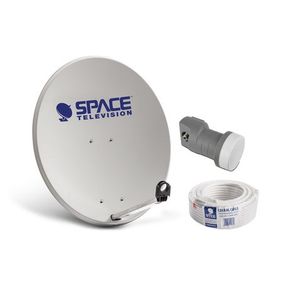 Space TV UltraHD 90cm OffSet Aluminium Satellite Dish Single Install Kit |