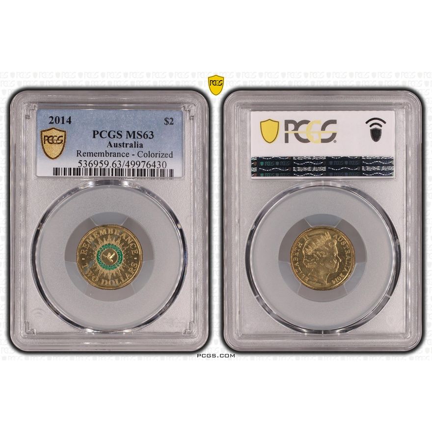 Remembrance - Colorized, Two Dollar, 2014, PCGS MS63