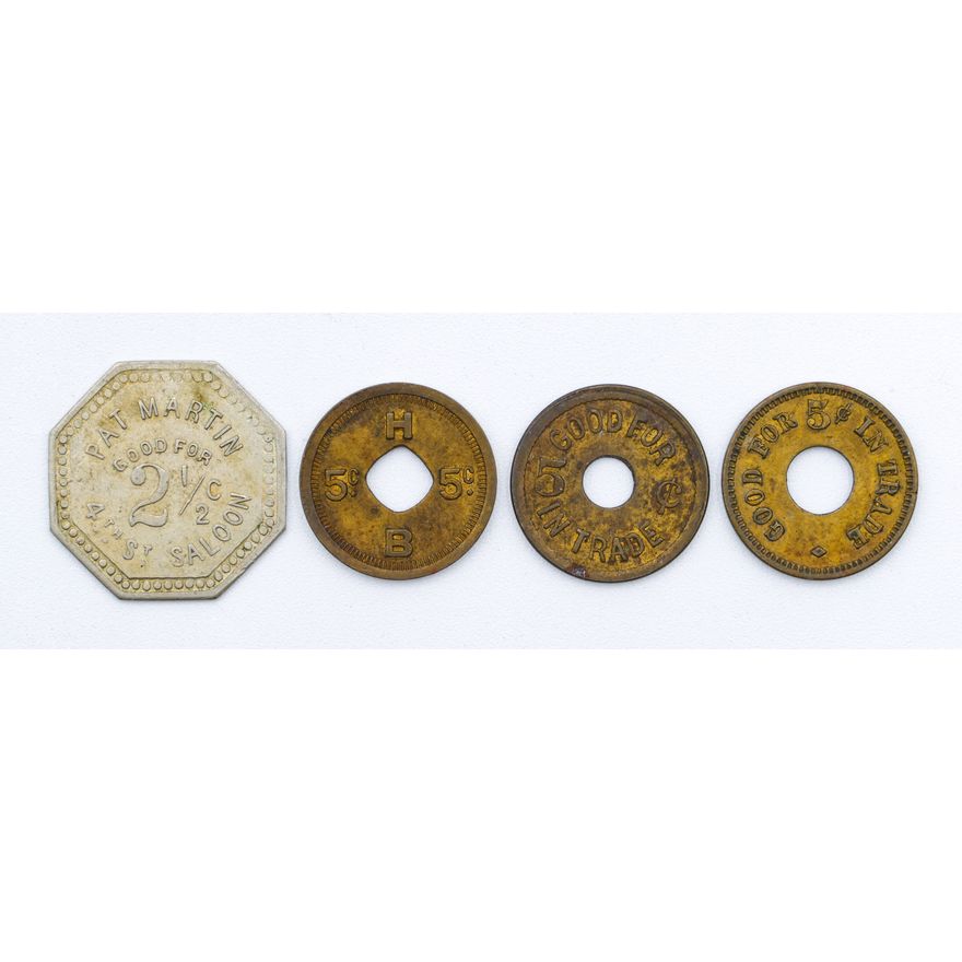 Box Antique Trade Tokens