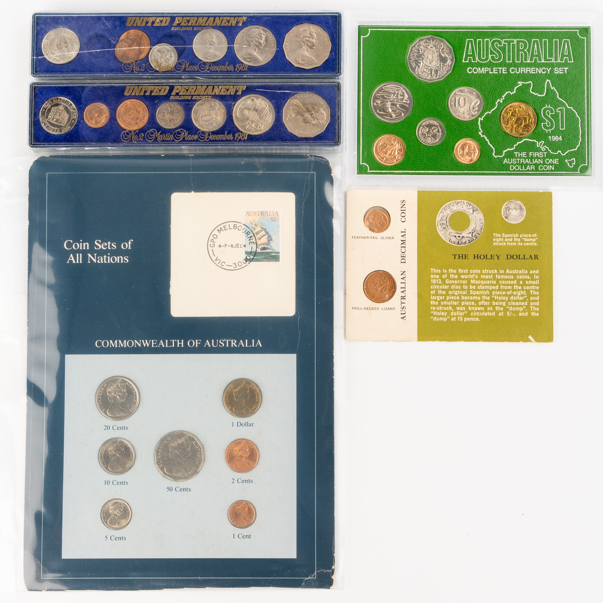 Elizabeth II, One Cent - One Dollar, 1966 - 1984, UNC