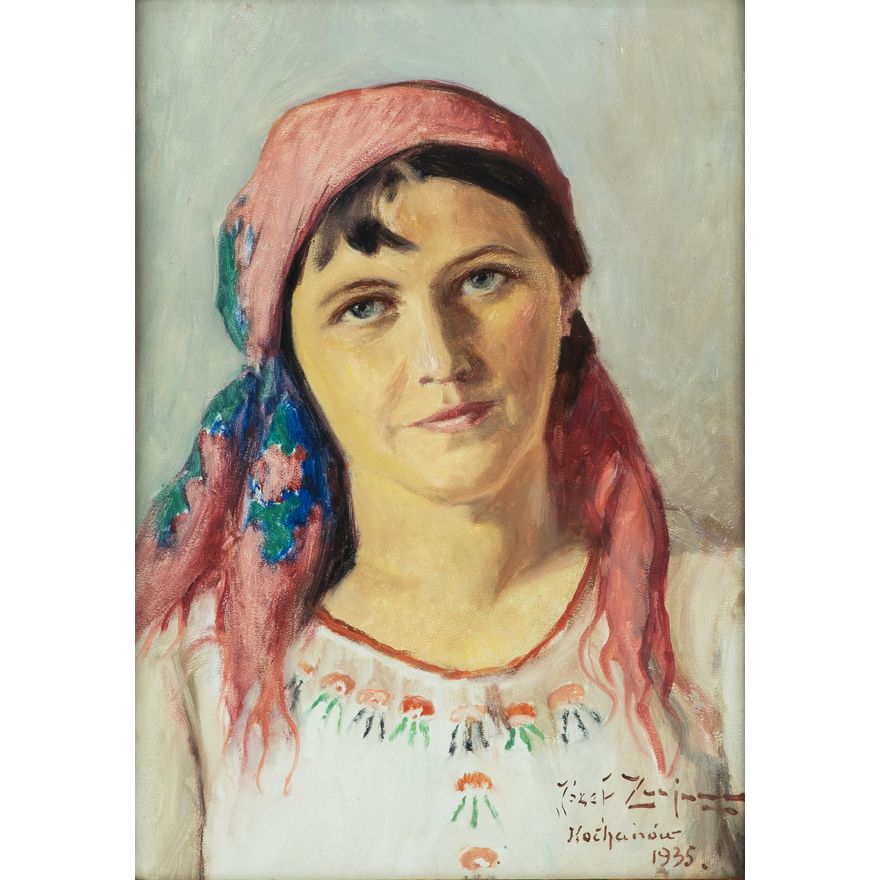 Józef Zając | Portret kobiety z Kochanowa, 1935 r.