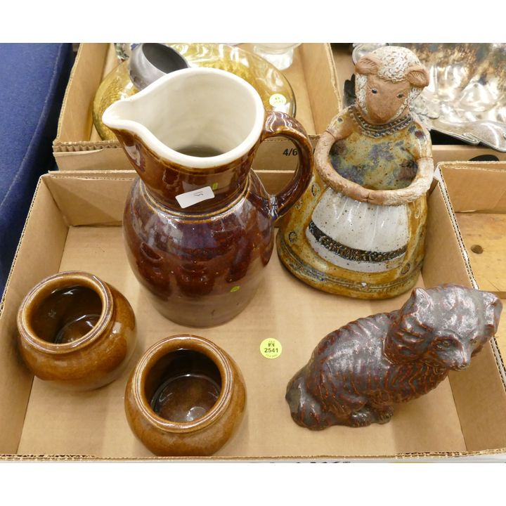 Box Brown Stoneware Items