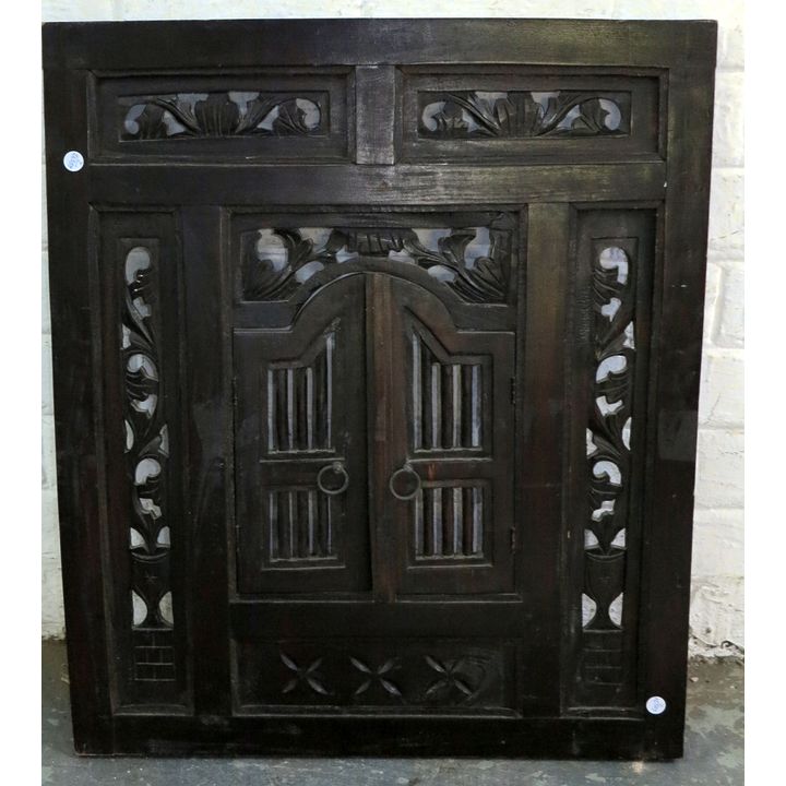 INDIAN CARVED WINDOW PANEL