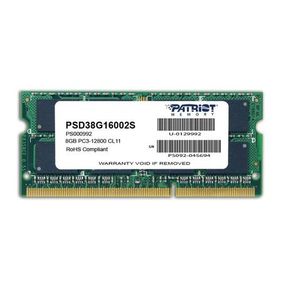 Patriot 8GB 1600MHz DDR3 Dual Rank SODIMM Notebook Memory Notebook Laptop RAM upgrade / replacement |