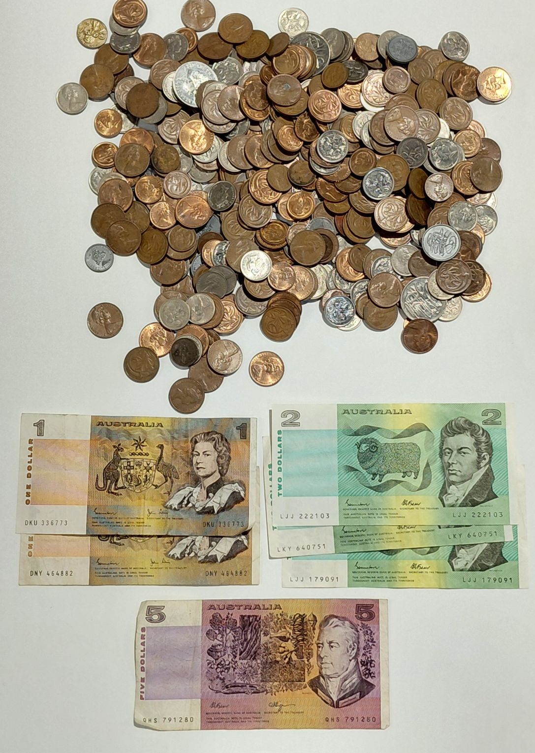 Australian Paper Banknotes And Coins