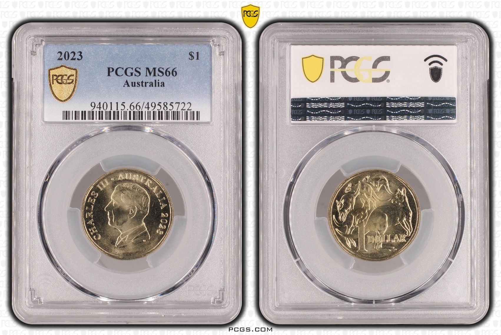 Charles III, One Dollar, 2023, PCGS MS66