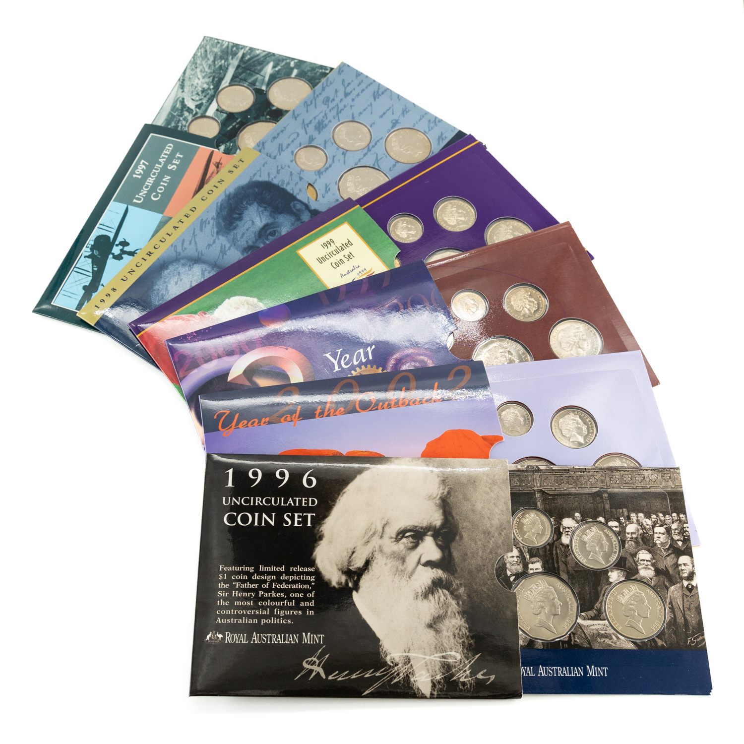 Elizabeth II, RAM, Year Set, 1996 - 2002, UNC