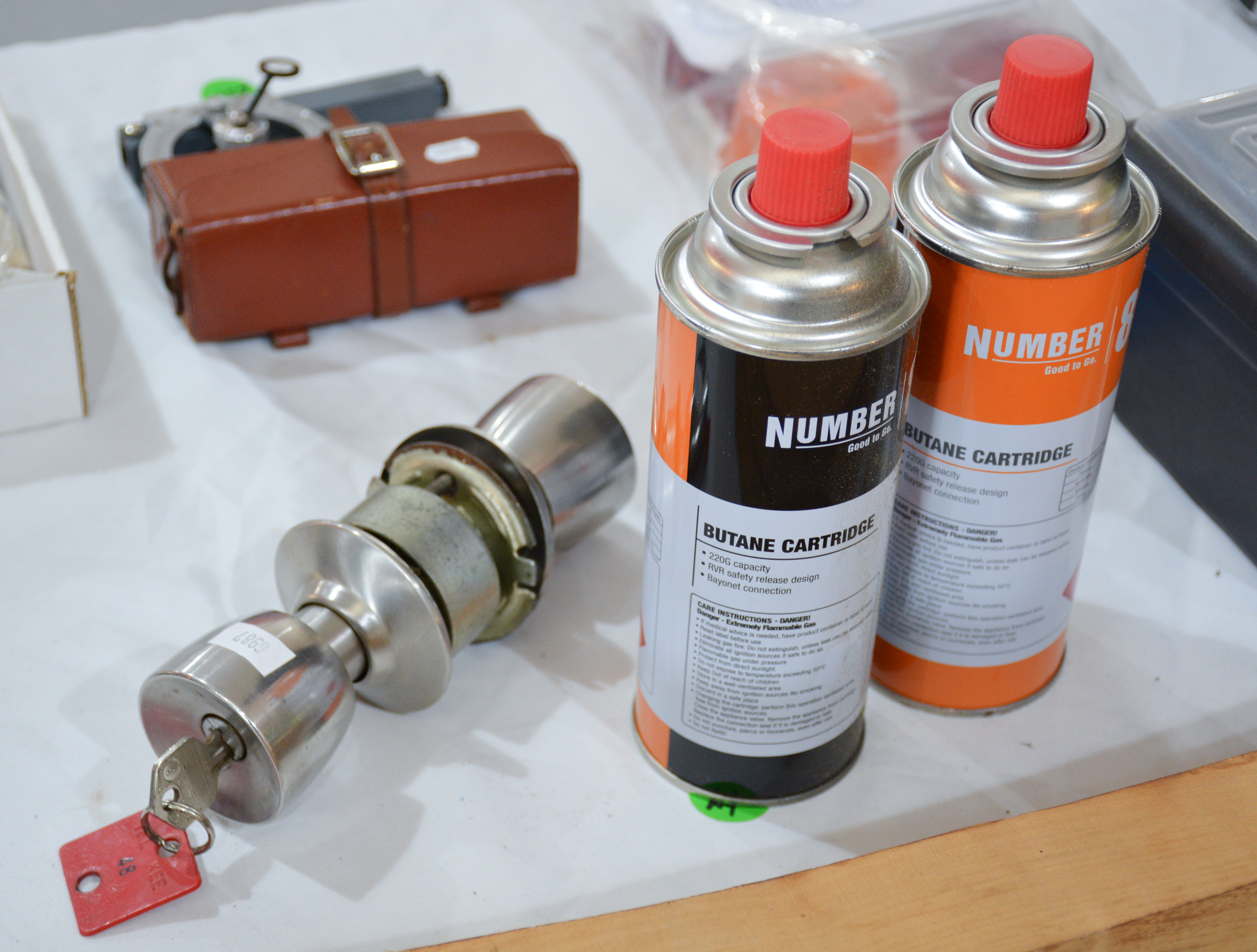 Door Handles and Butane Cartridges — sold at auction in New Zealand for $10