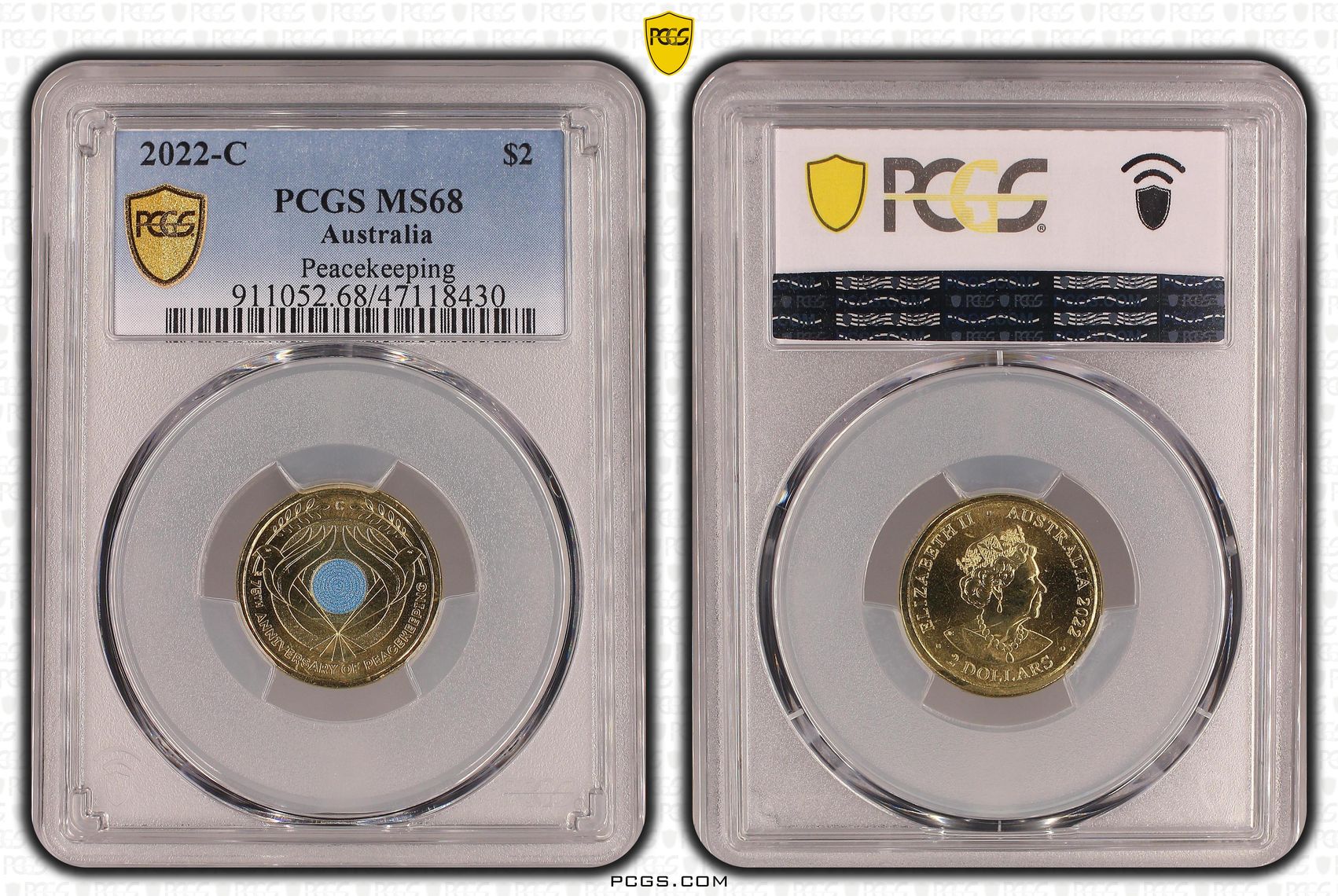 Peacekeeping Colorized , Two Dollar, 2022-C, PCGS MS68