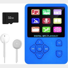 MP3 PLAYER, MUSIC PLAYER WITH 16GB MICRO SD CARD, BUILD-IN SPEAKER/PHOTO/VIDEO PLAY/FM RADIO/VOICE RECORDER/E-BOOK READER, SUPPORT