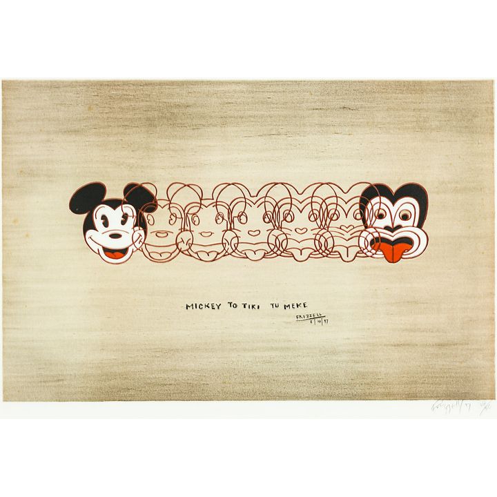 Dick Frizzell 'Mickey to Tiki, Tu Meke'