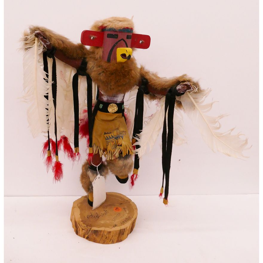 N. Yazzie Red Tail Hawk Large Kachina Doll- 18x14''