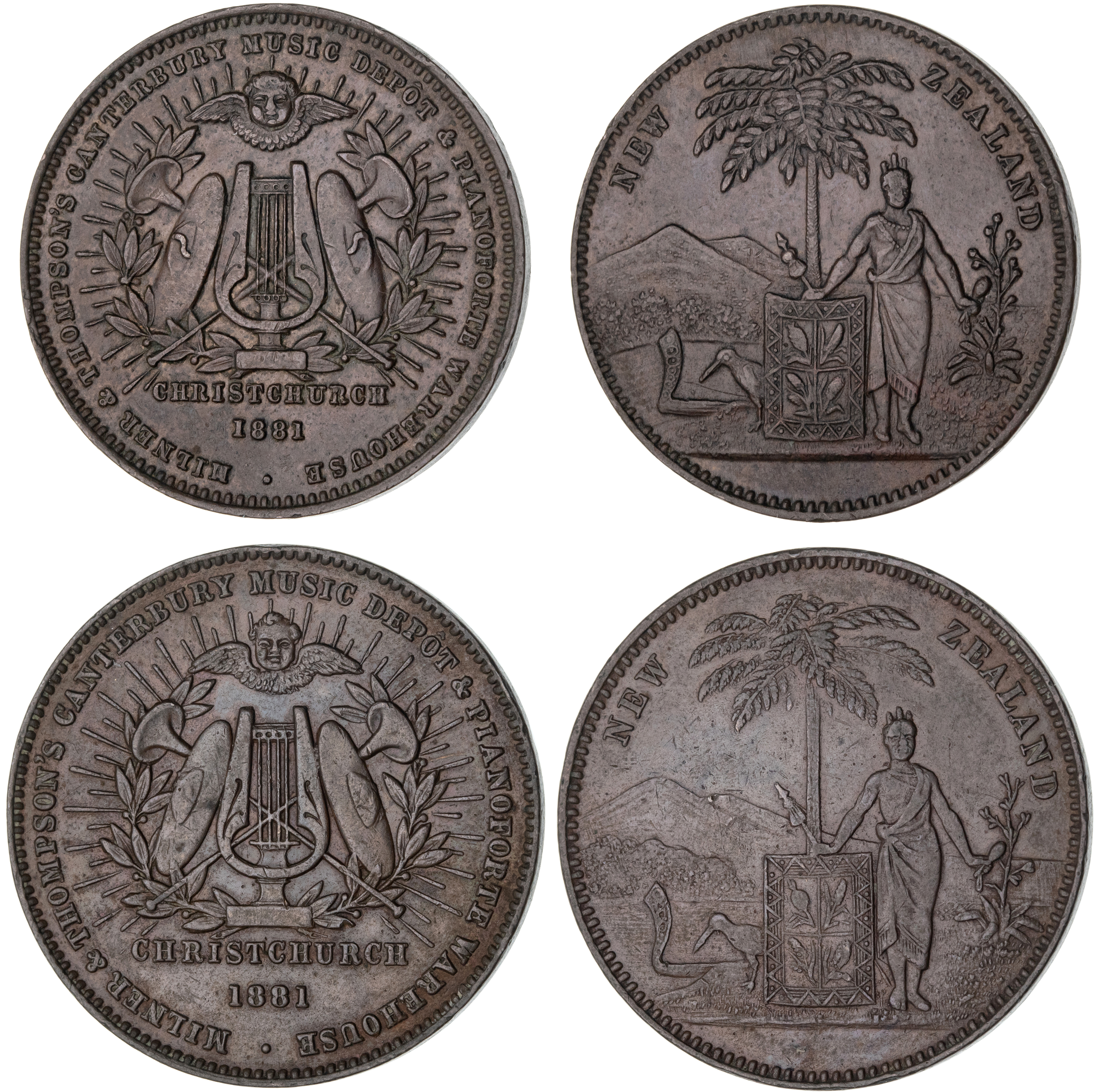 New Zealand, Christchurch, Penny, 1881, EF