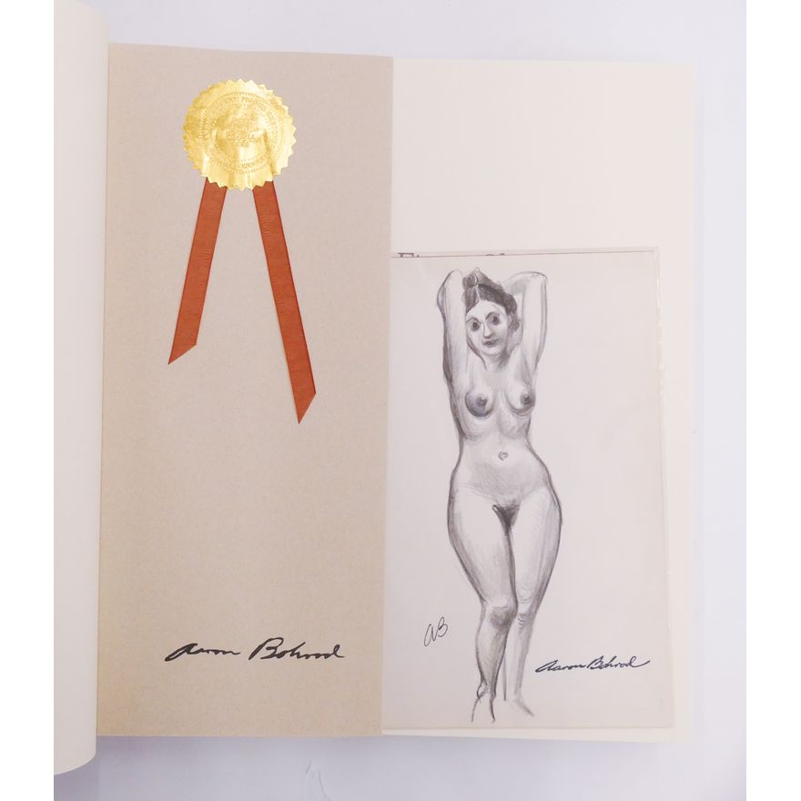 5pc Aaron Bohrod: Figure Sketches Limited Edition Hardbound Art Books- 2pc with original sketches