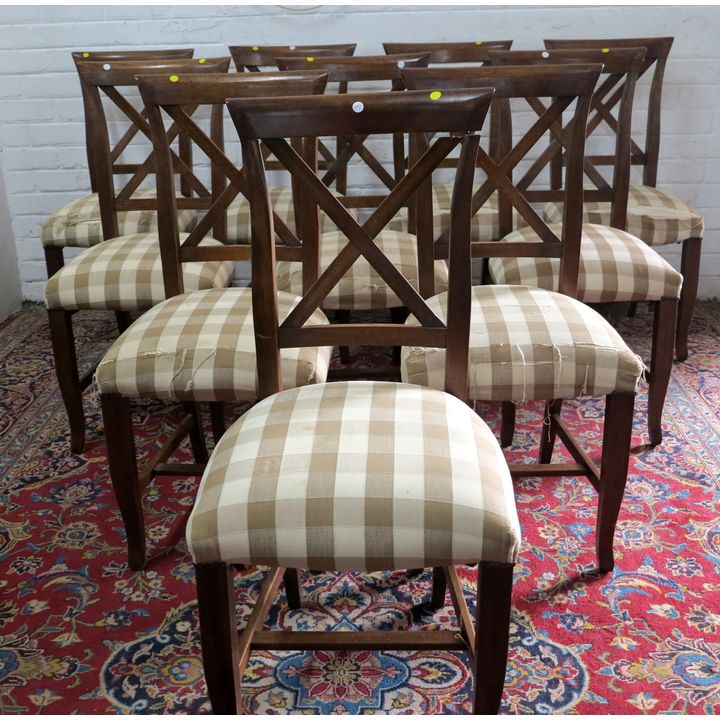 SET OF 10 DINING CHAIRS