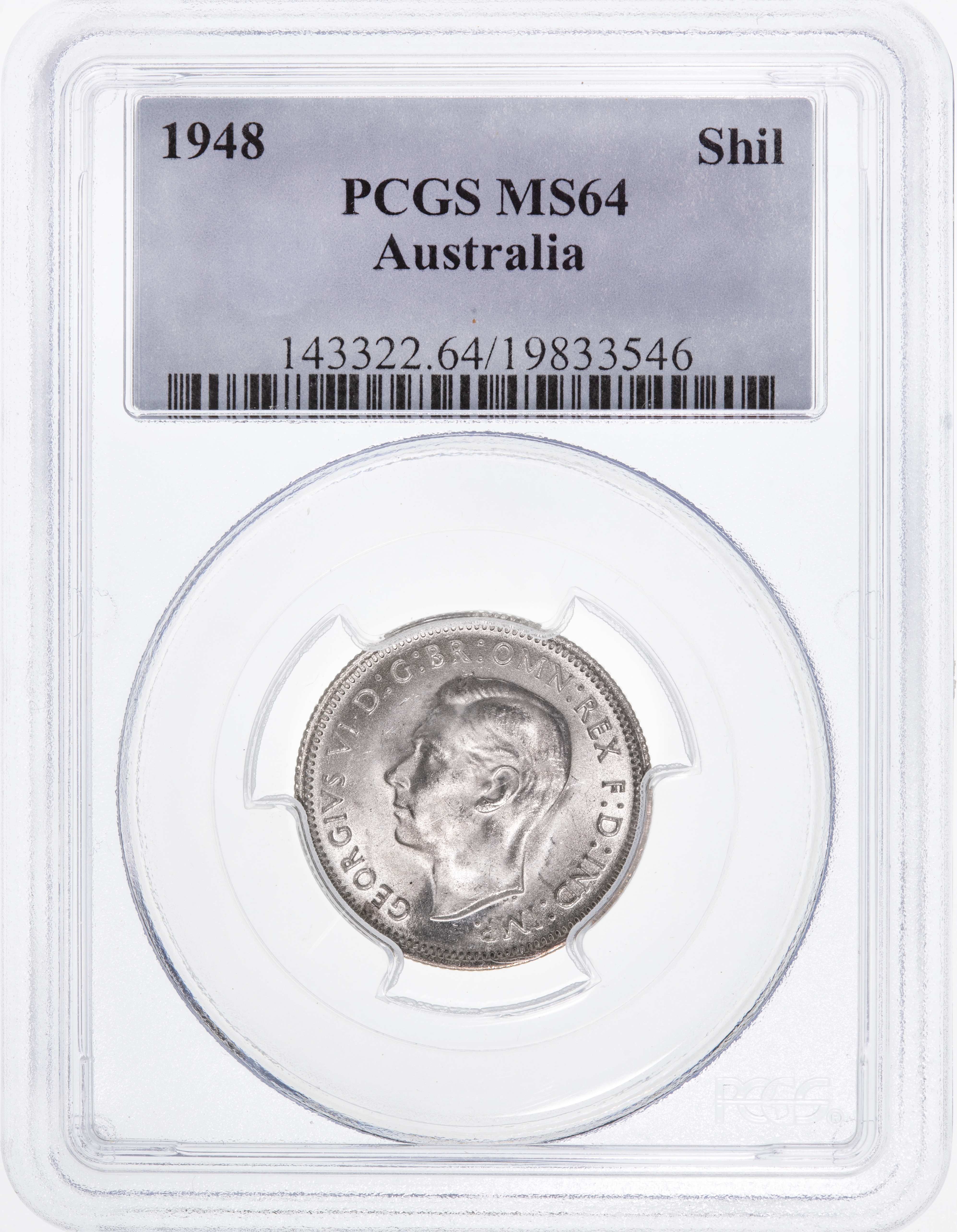 Shilling, 1948(m), PCGS MS64