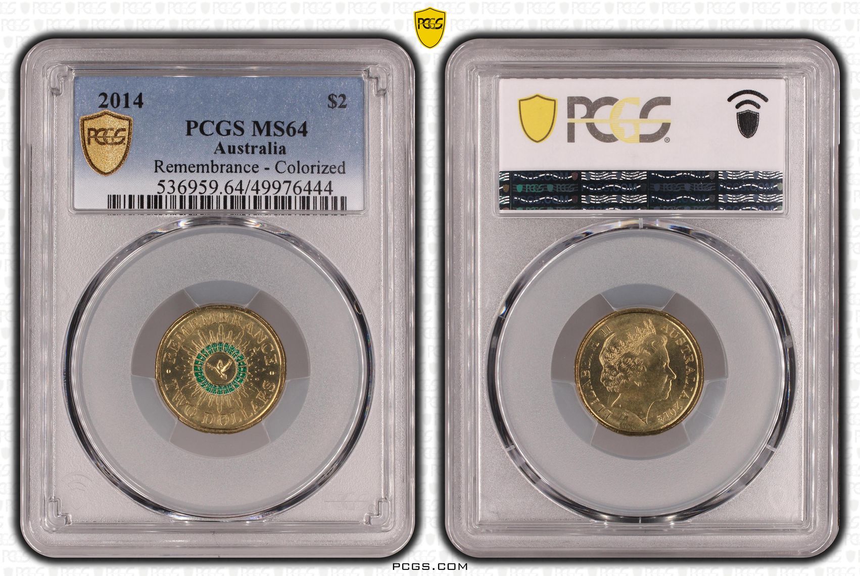 Remembrance - Colorized, Two Dollar, 2014, PCGS MS64