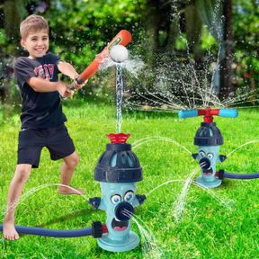 WATER SPRINKLER BASEBALL TOY,2 IN 1 OUTDOOR WATER TOYS,FUN SUMMER GAMES,KIDS SUMMER WATER PLAY FOR THE BACKYARD,WATER BASEBALL FOR