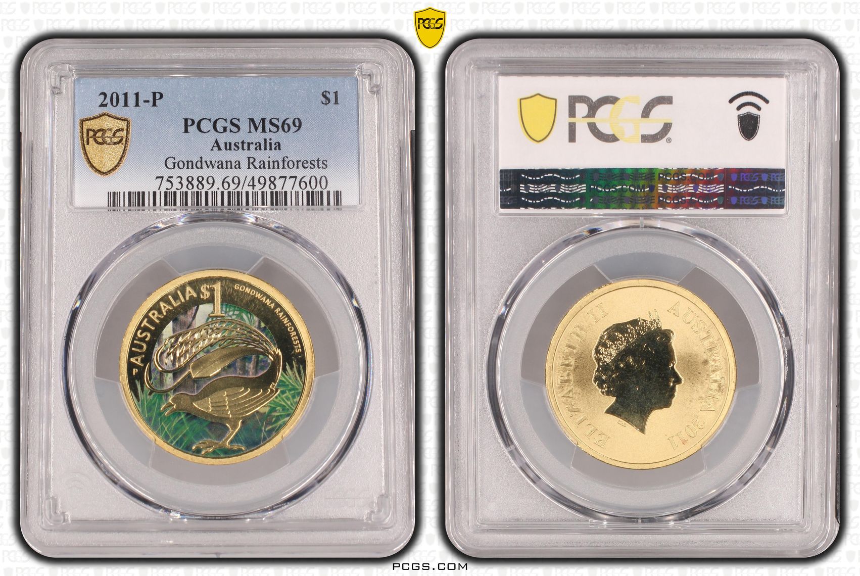 Gondwana Rainforests , One Dollar, 2011-P, PCGS MS69