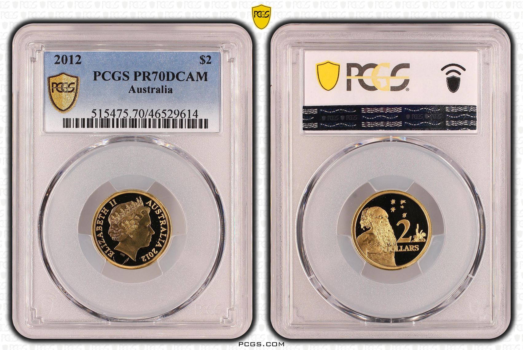 Elizabeth II, POP 15/0, Two Dollar, 2012, PCGS PR70DCAM