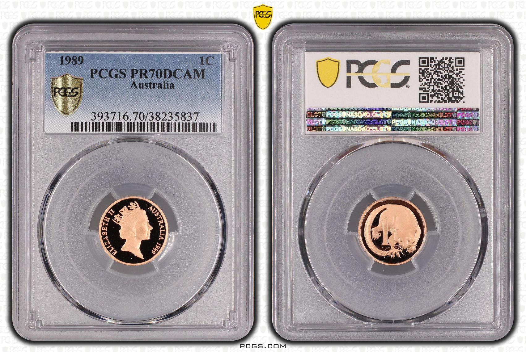 18 · 1989 Australia One Cent, 1c PCGS - PR70DCAM POP 26/0 -837