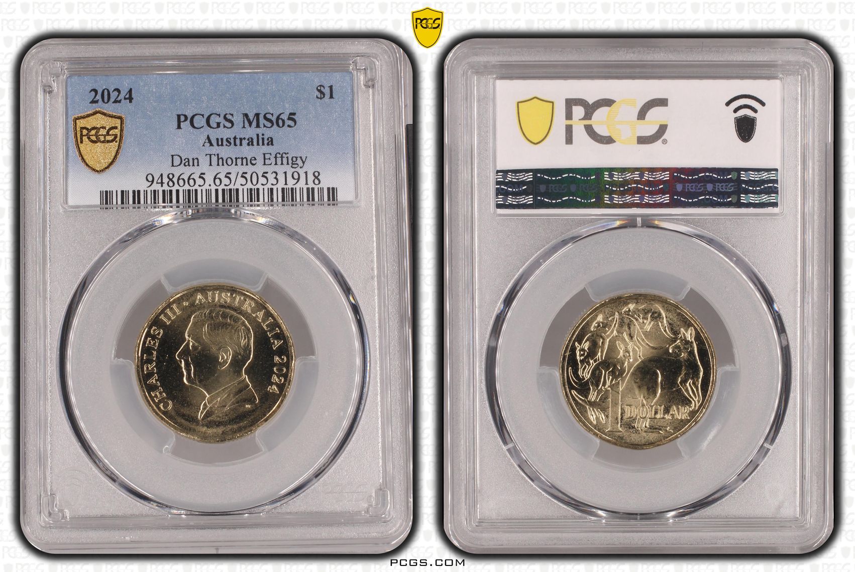 Dan Thorne Effigy, One Dollar, 2024, PCGS MS65