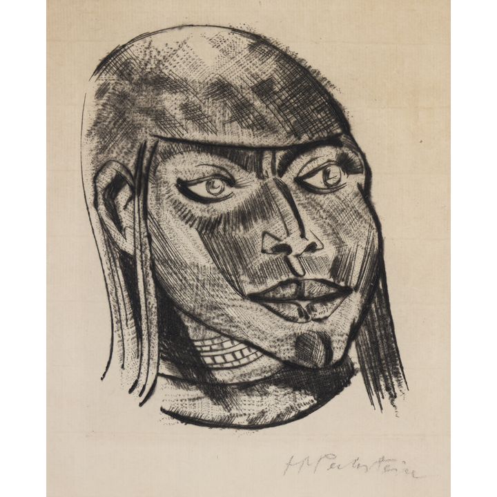 Max Herman Pechstein ''Palau Madchen'' 1917 Drypoint