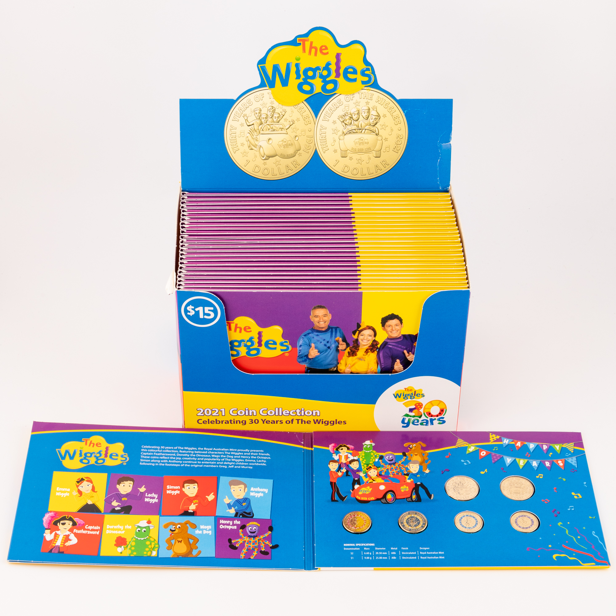 Elizabeth II, 30 Years of the Wiggles, One - Two Dollar, 2021, UNC