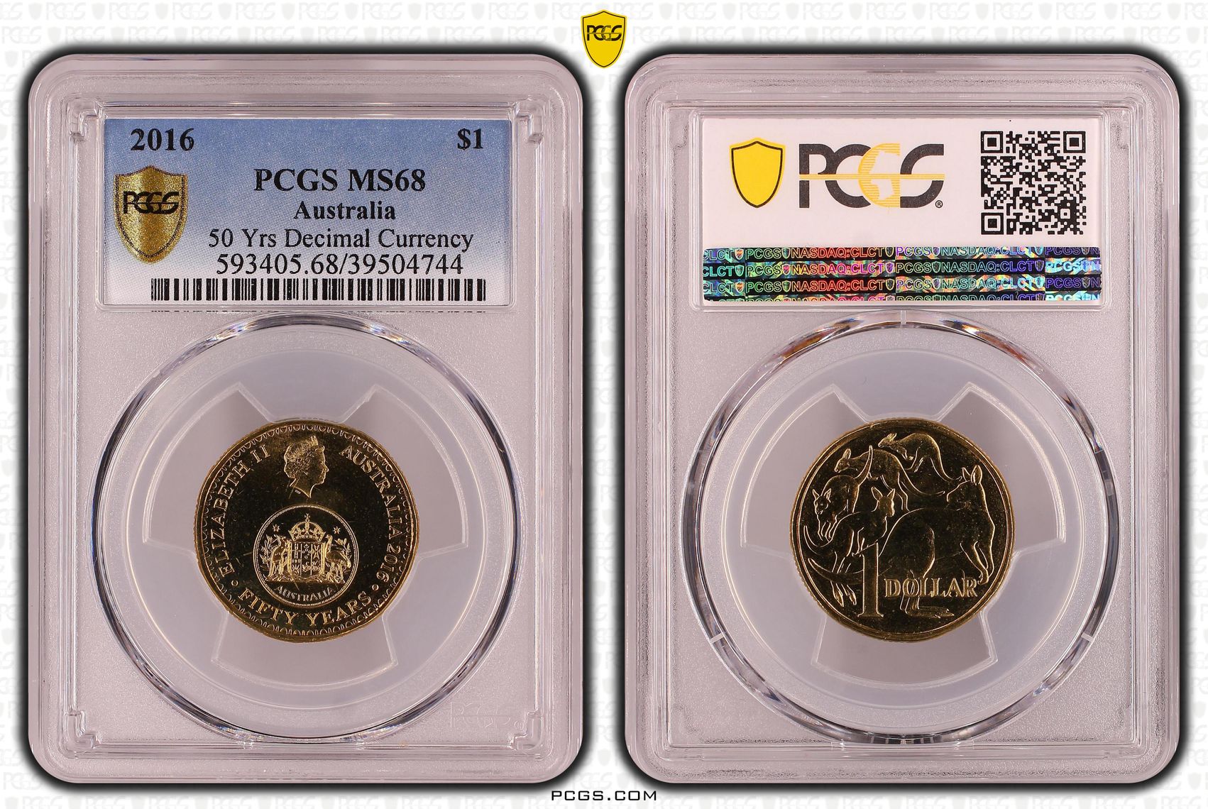 50 Yrs Decimal Currency, One Dollar, 2016, PCGS MS68