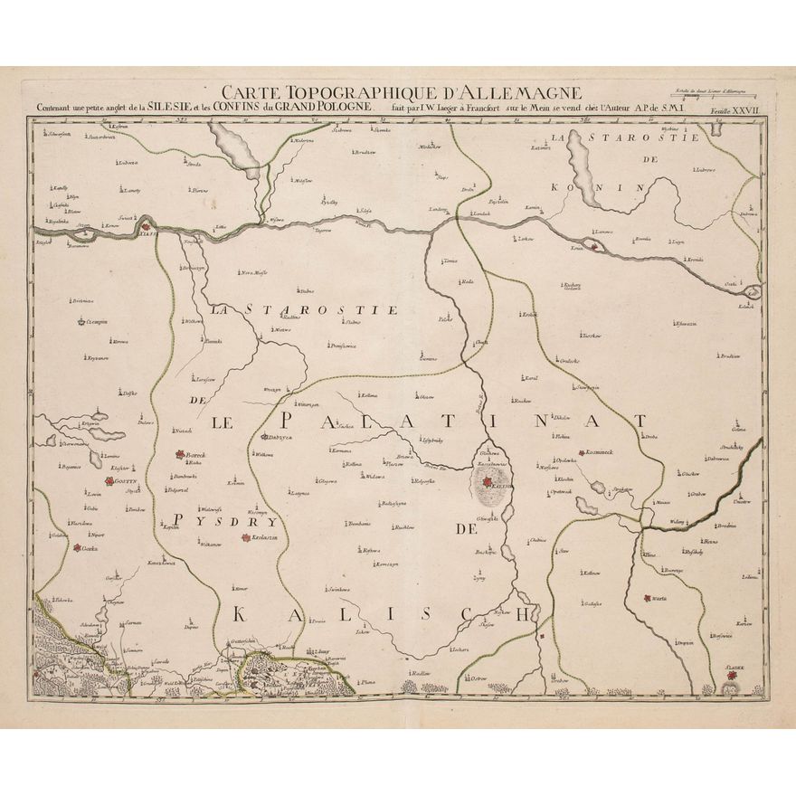 Johann Wilhelm Jäger | Carte topographique d’Allemagne